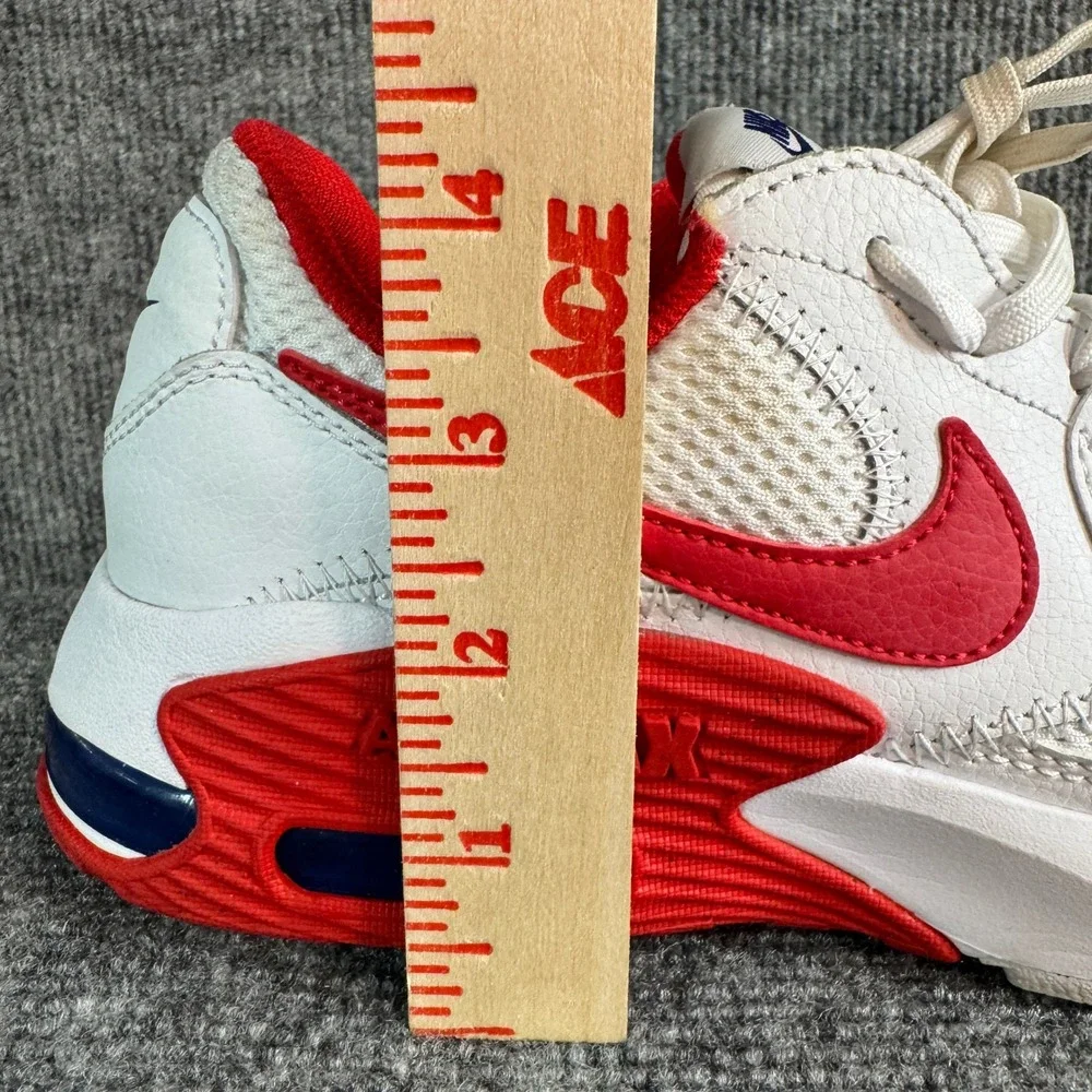 Nike Air Max Excee White Red Navy Blue Low Top Sneakers Women's 7.5